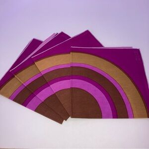 Vibrant Multicolor Table Linens set of 4 Retro napkins Purple